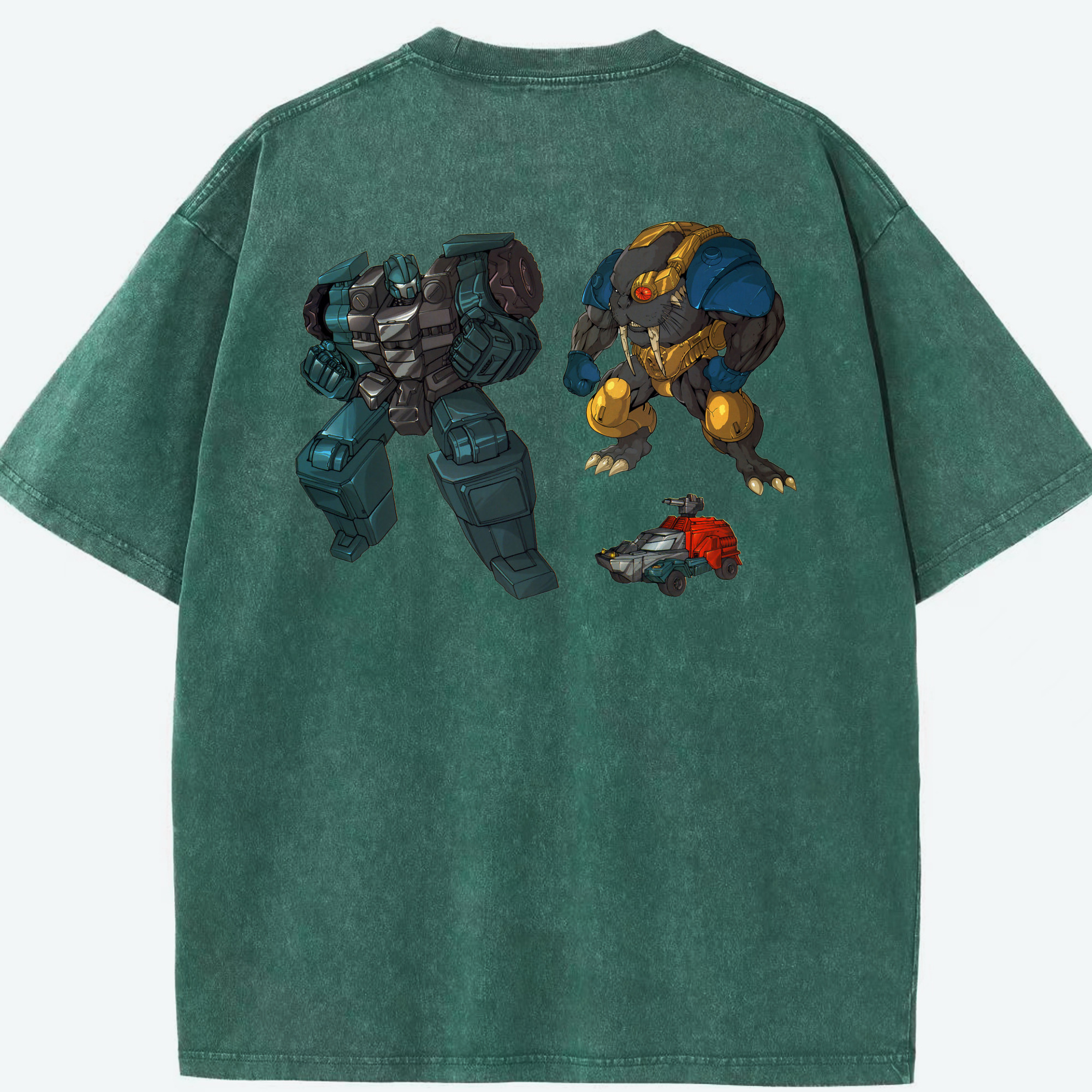 （画像用）  綿100% ヴィンテージ風 半袖Tシャツ（背面プリント）